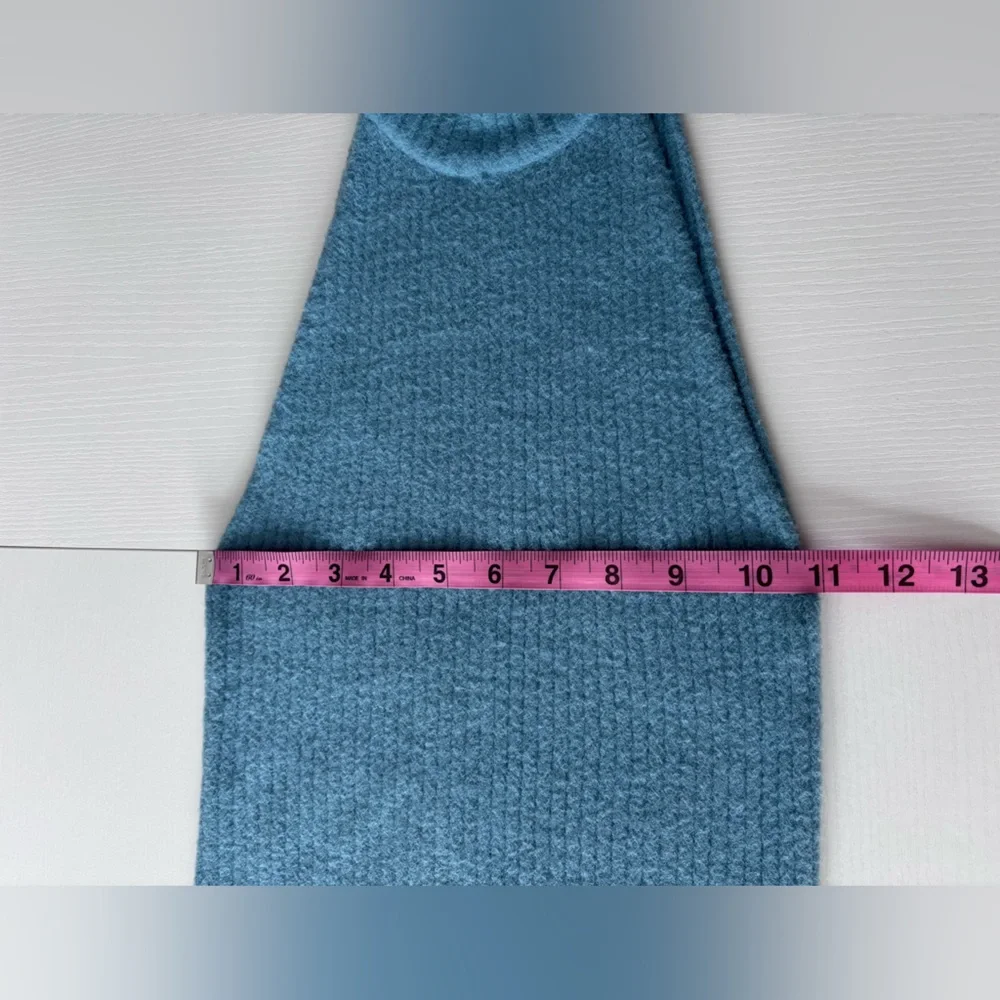 Abercrombie & Fitch High Neck Blue/Teal Sleeveless Ribbed Maxi Size Xs